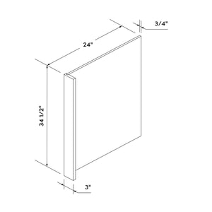 Dishwasher End Panel with 3" Filler - White Shaker - Craft Cabinetry Image Specifications