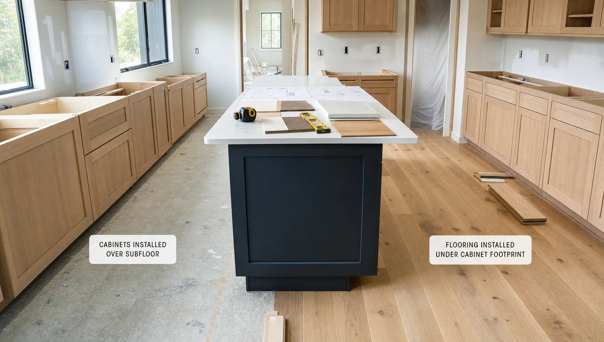 Should Cabinets Go in Before Flooring? A Remodel Planning Decision