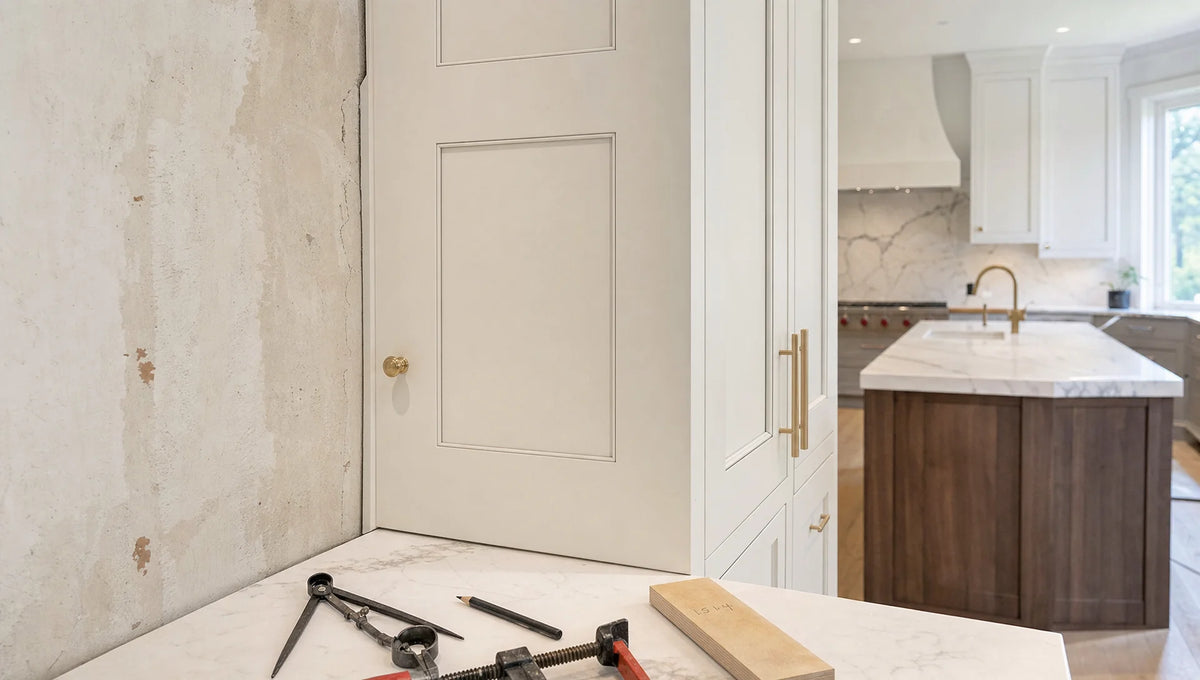 Kitchen cabinet scribing: Plan a built-in fit around uneven walls