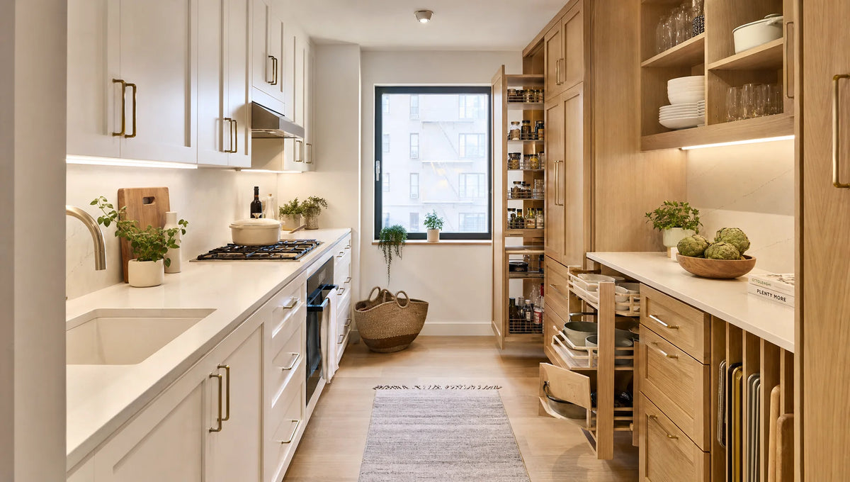 Galley kitchen cabinet layouts: Dimensions, storage, and design ideas