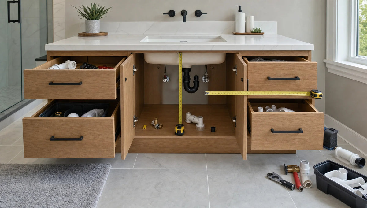 Bathroom vanity plumbing: What to measure before installation
