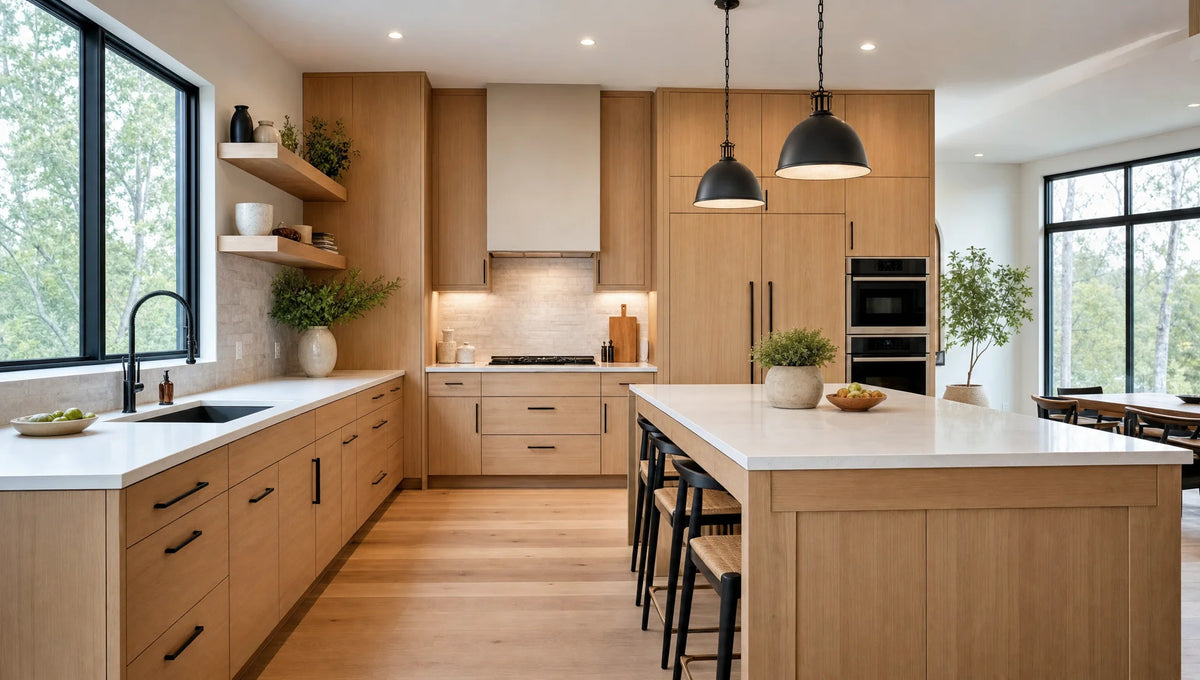 Natural Wood Kitchen Cabinets: Warm Designs for Modern Homes