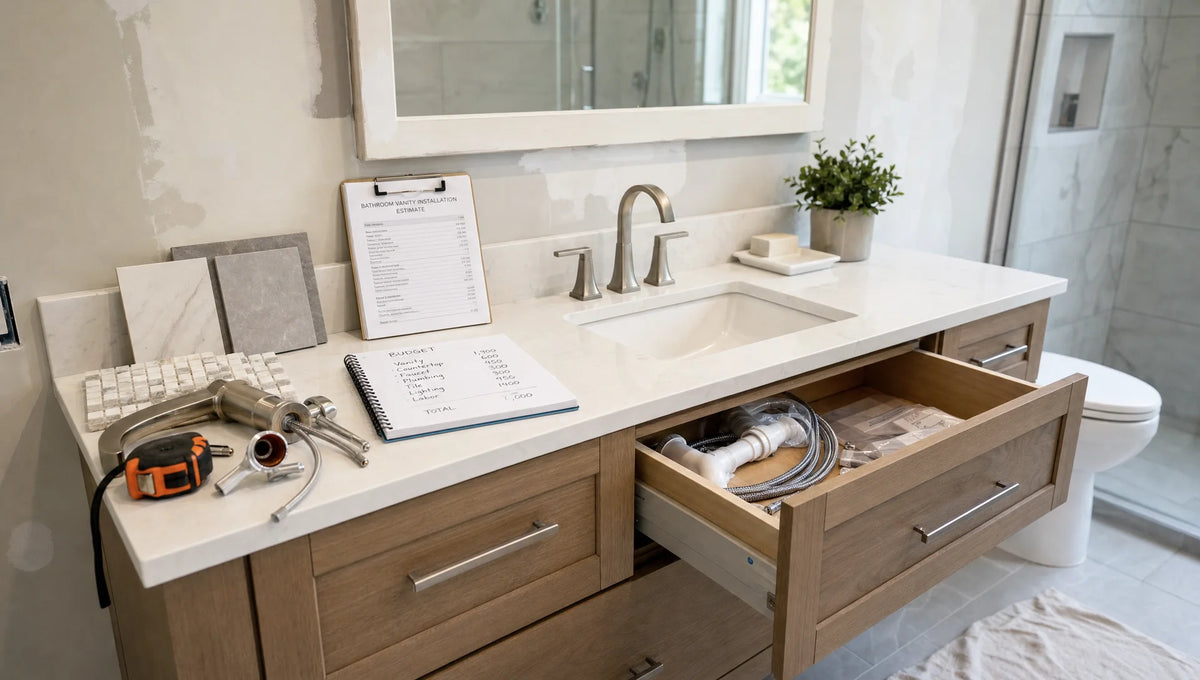 Bathroom vanity installation cost: Labor, materials, and budget factors