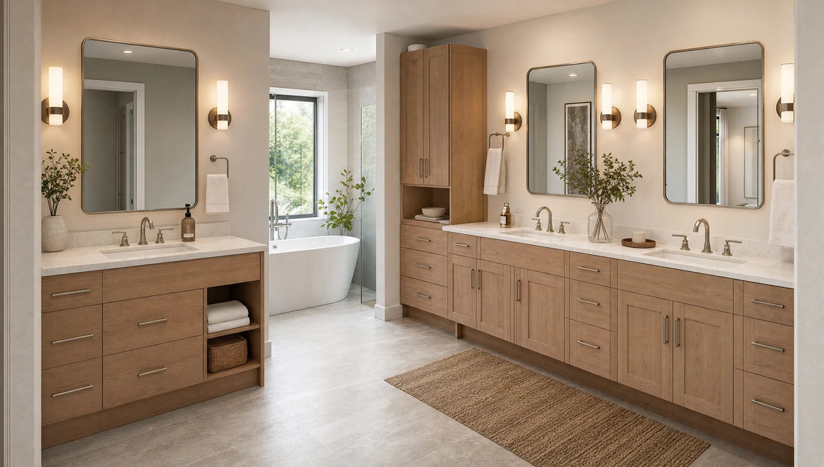 Single or double bathroom vanity? Choosing the right fit for your space