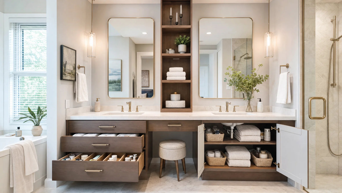 Bathroom Vanity Storage: Drawers, Doors, and Layout Choices