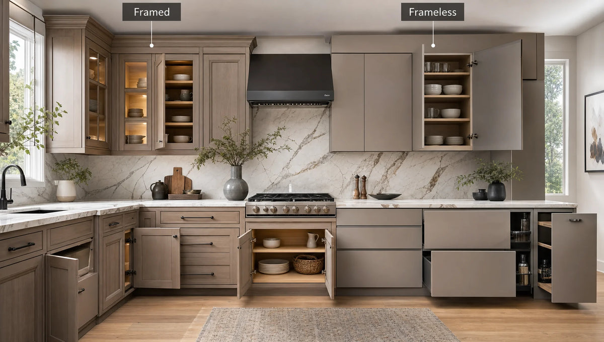 Framed or frameless kitchen cabinets: Which fits your remodel?