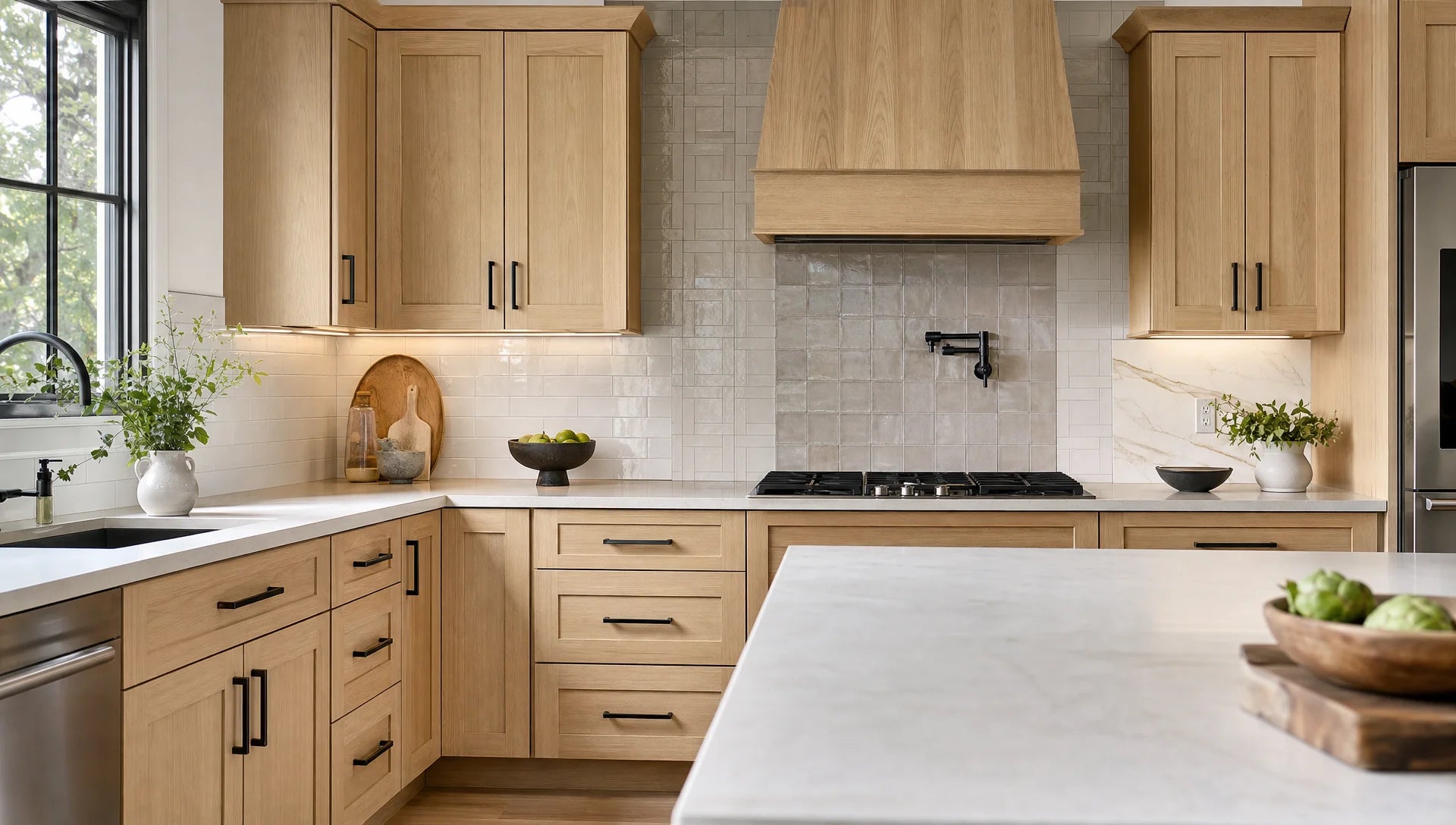 Backsplash ideas to complement RTA cabinets