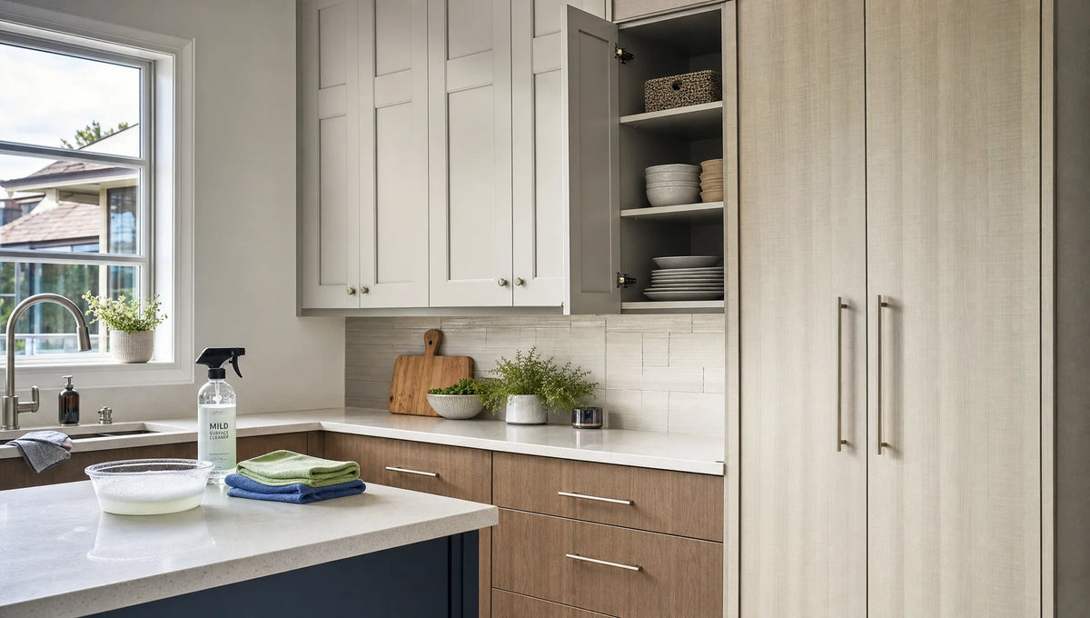 Kitchen Cabinet Cleaning: Safe Methods for Wood, MDF, and Laminate