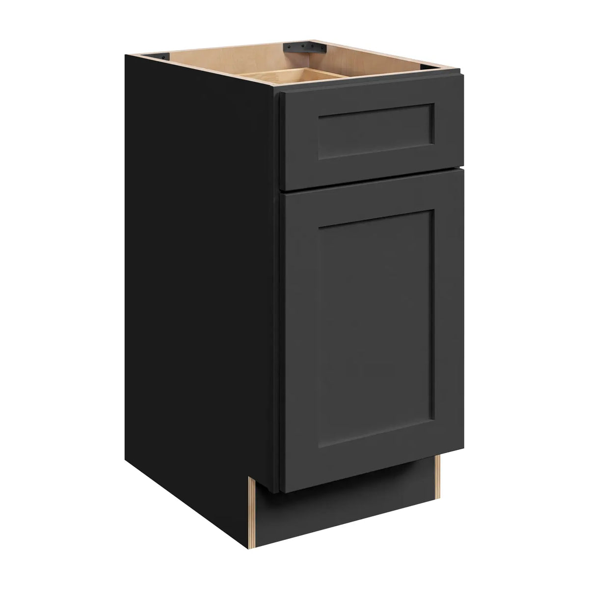 12”W Base Assembled Cabinet - Black Shaker - Craft Cabinetry