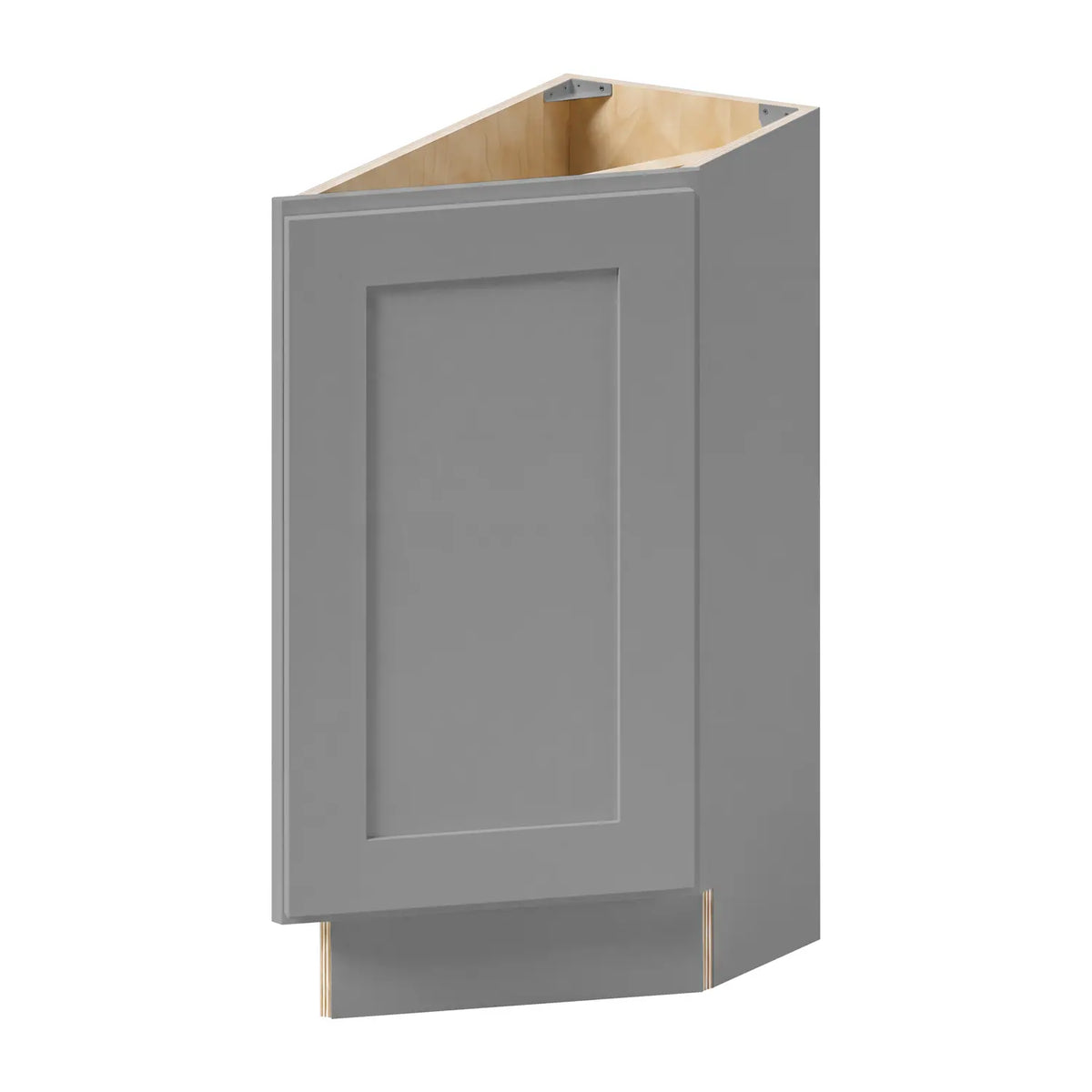 12”W Base Right Angle Assembled Cabinet - Gray Shaker - Craft Cabinetry