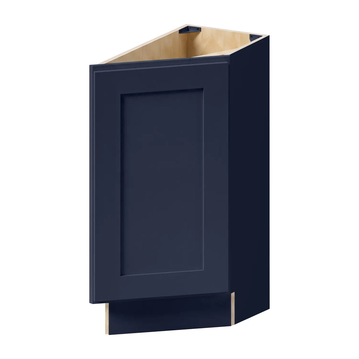 12”W Base Right Angle Assembled Cabinet - Navy Shaker - Craft Cabinetry