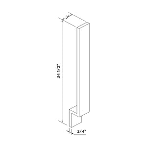 3"W Base Filler - Gray Shaker - Craft Cabinetry Image Specifications
