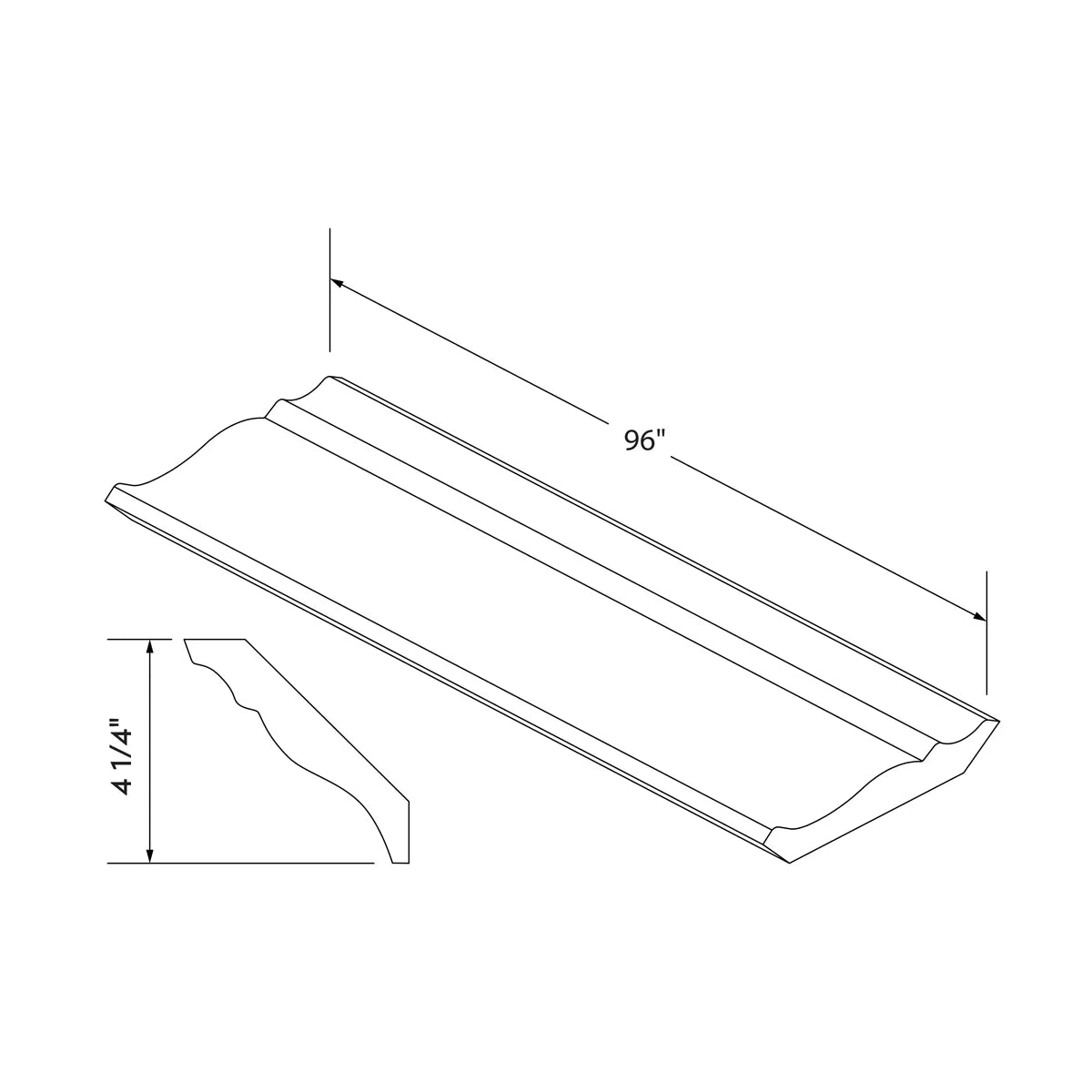 Big Crown Molding - Navy Shaker - Craft Cabinetry Image Specifications