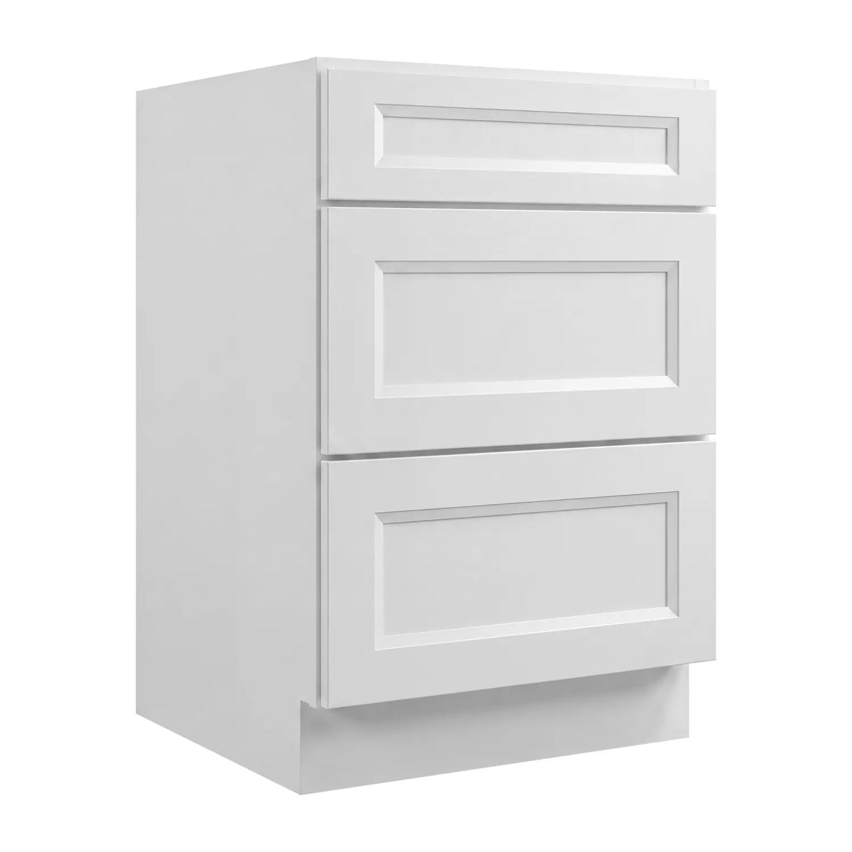 18”W Vanity Drawer Base Assembled Cabinet - White Recessed - Craft Cabinetry