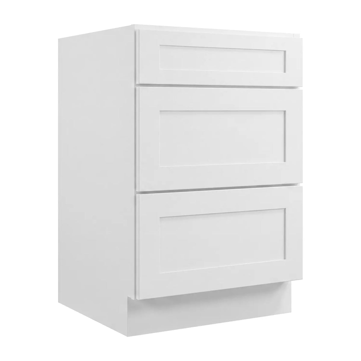 18”W Vanity Drawer Base Assembled Cabinet - White Shaker - Craft Cabinetry