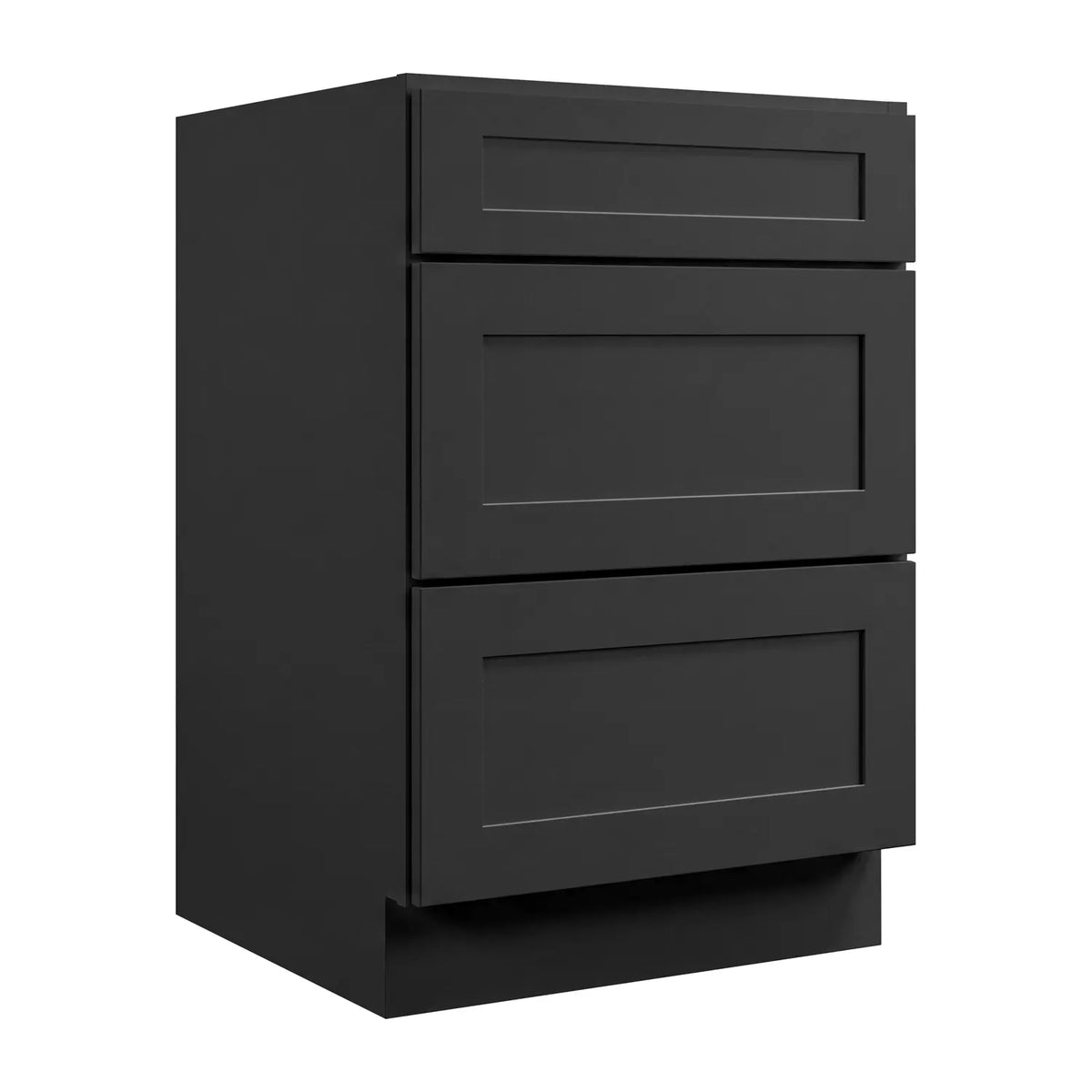 18”W Vanity Drawer Base Assembled Cabinet - Black Shaker - Craft Cabinetry