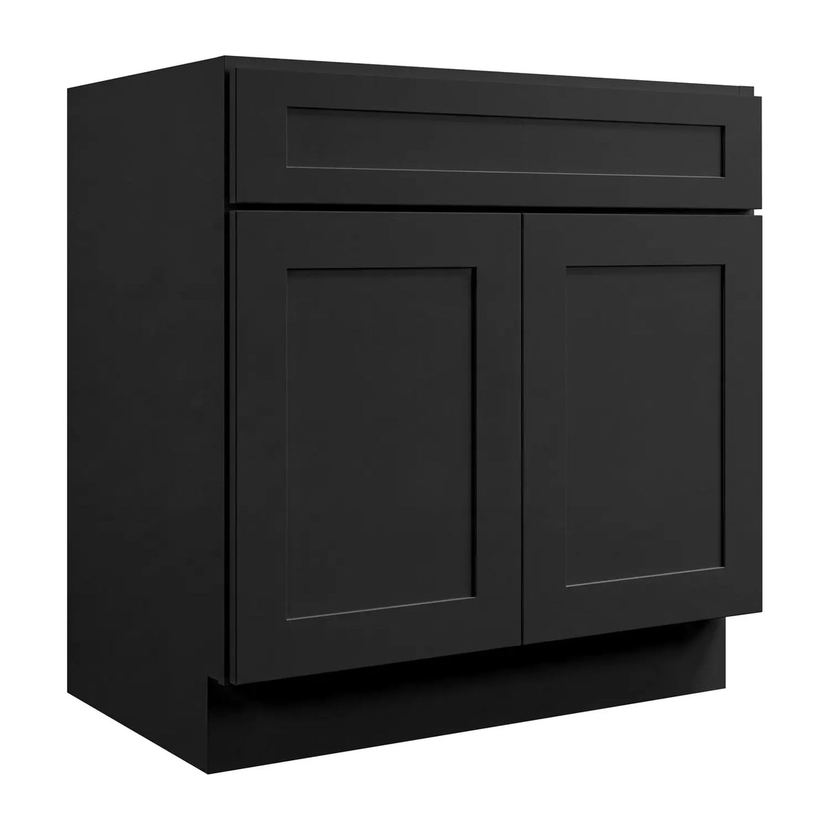 30”W Vanity Base Assembled Cabinet - Black Shaker - Craft Cabinetry