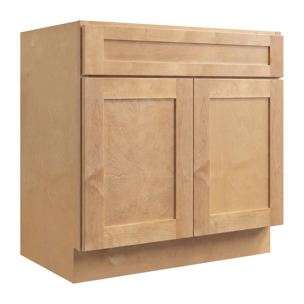 30”W Vanity Base Assembled Cabinet - Natural Shaker - Craft Cabinetry