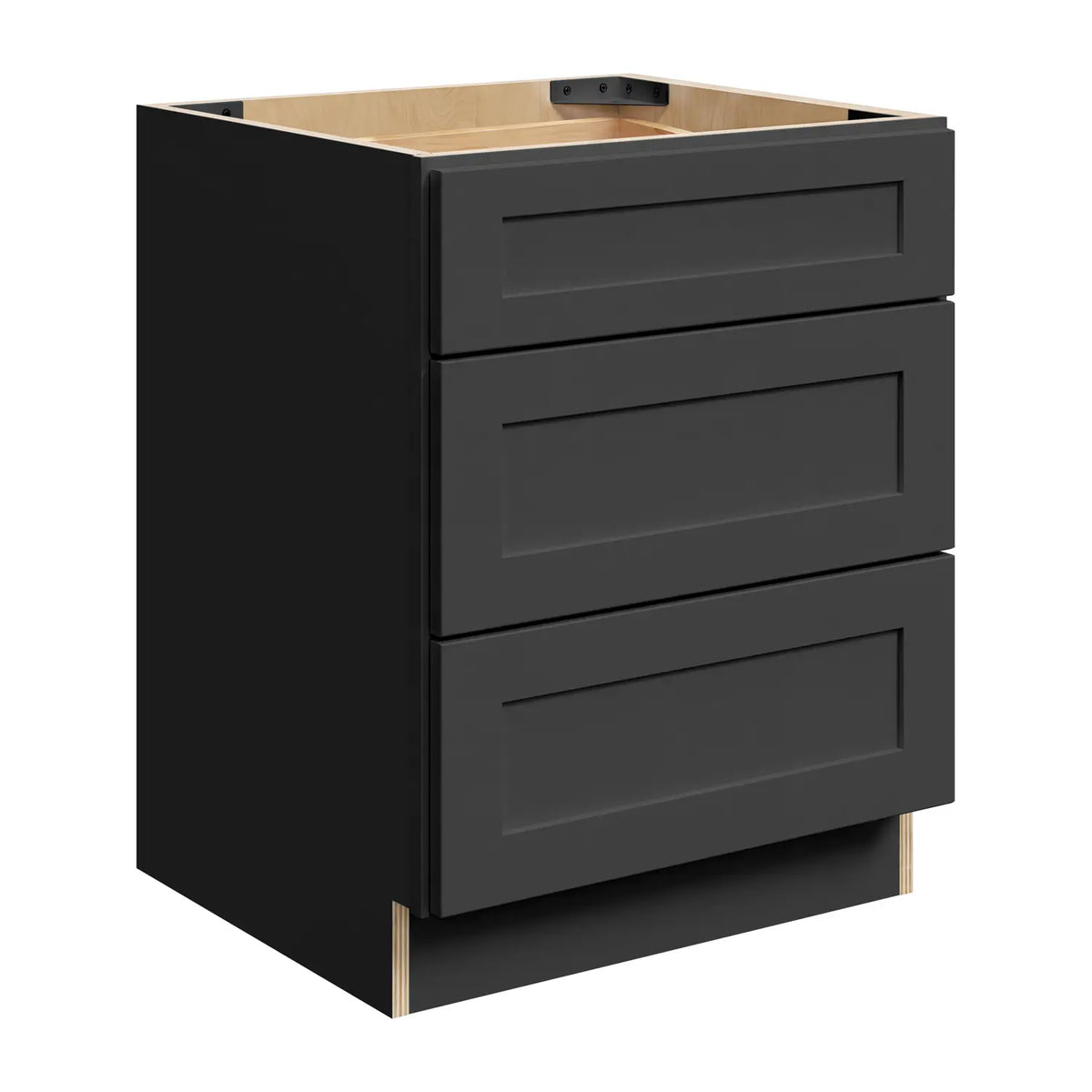 18”W Vanity Drawer Base Assembled Cabinet - Black Shaker - Craft Cabinetry