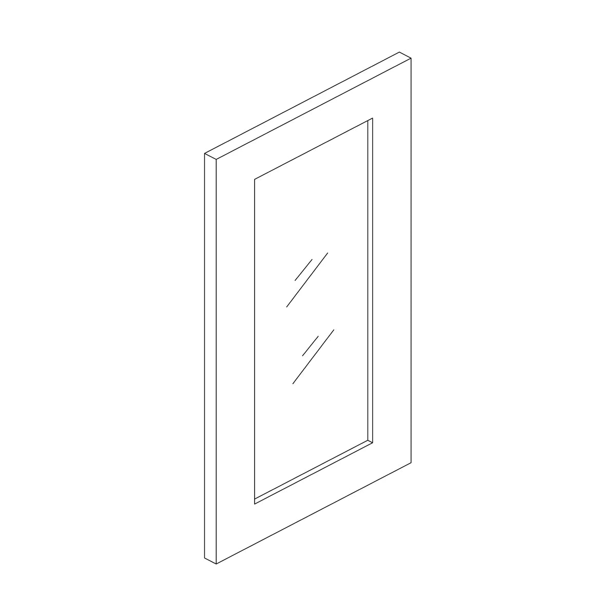 11.5”W x 14”H Glass Door - Gray Shaker - Craft Cabinetry Image Specifications