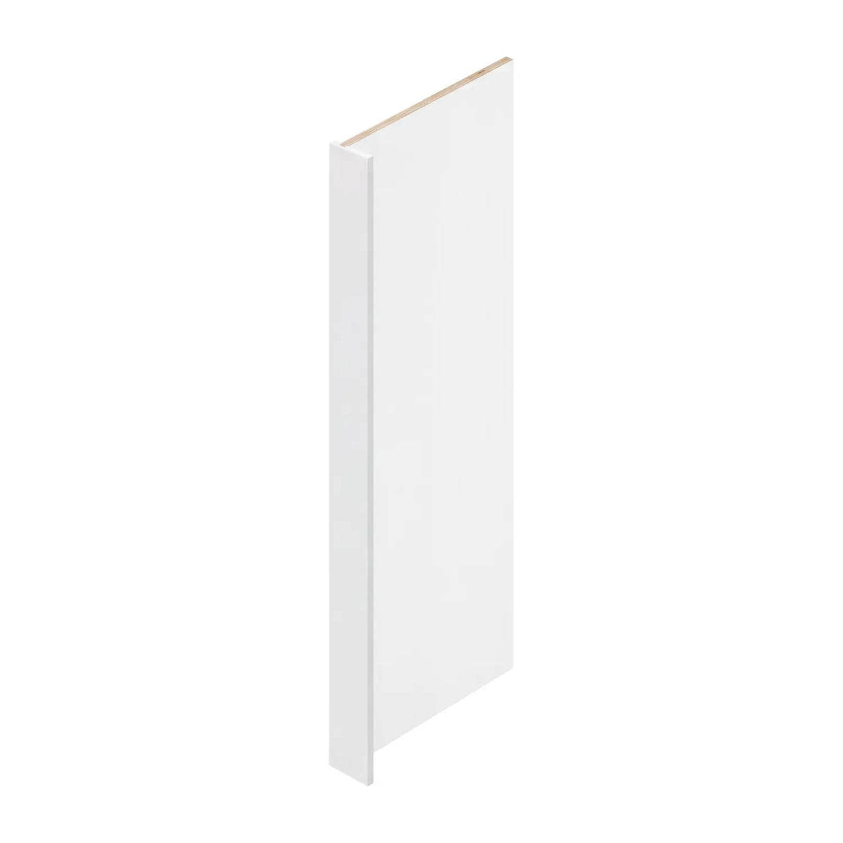 24" Refrigerator End Panel with 3" Filler - White Shaker - Craft Cabinetry
