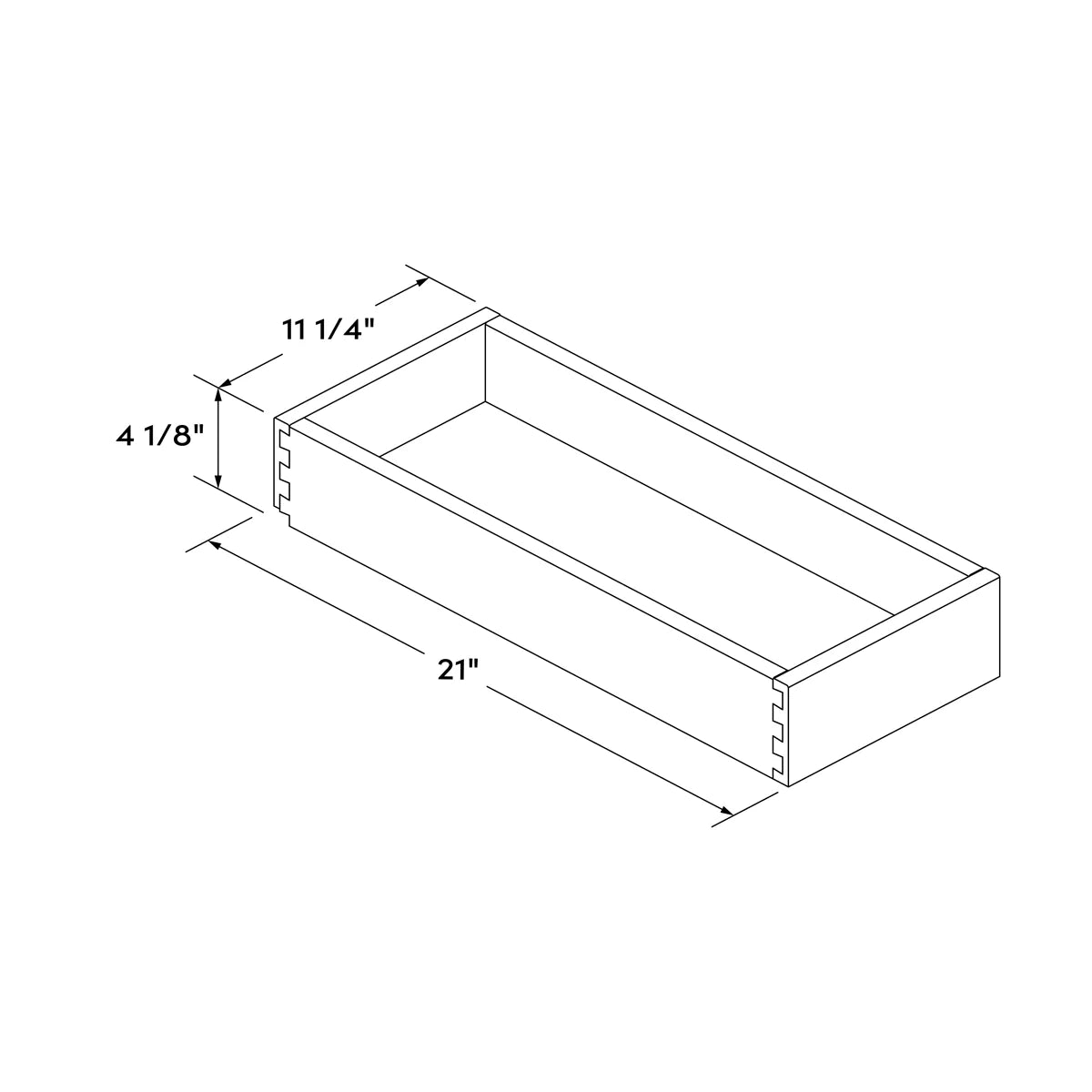 11 1/4"W x 21"D Roll Out Tray Drawer ROT15 for B15 Base Cabinet