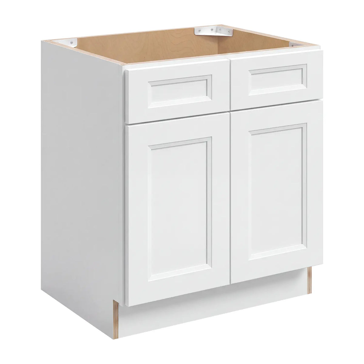 33”W Sink Assembled Cabinet - White Recessed - Craft Cabinetry
