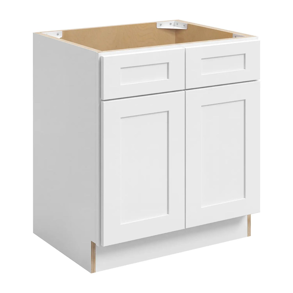 36”W Sink Assembled Cabinet - White Shaker - Craft Cabinetry