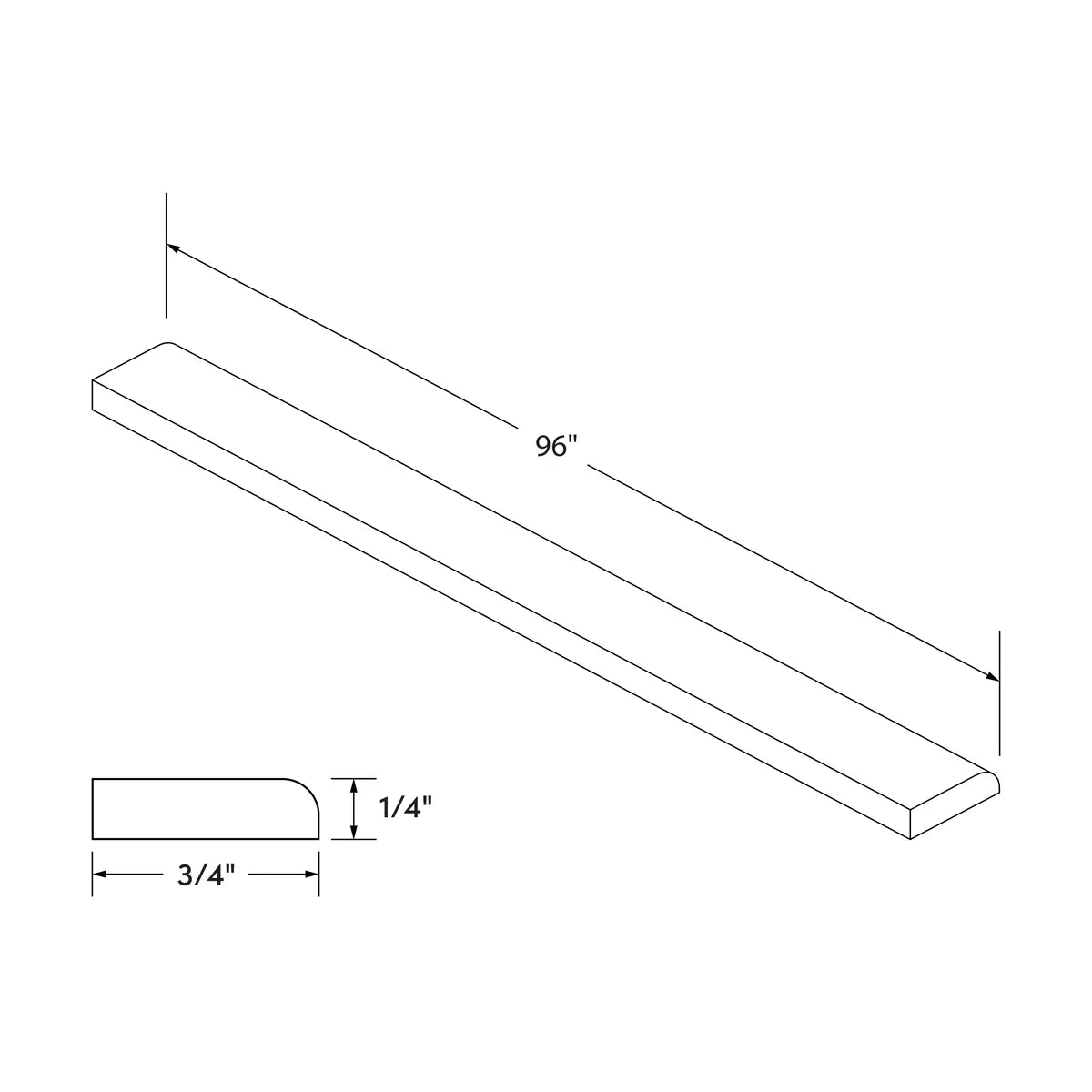 Scribe Molding - Gray Shaker - Craft Cabinetry Image Specifications