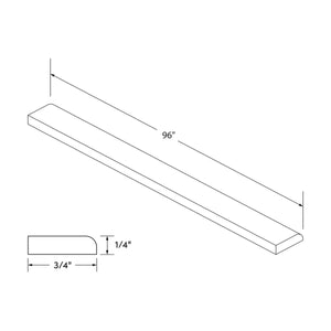Scribe Molding - White Recessed - Craft Cabinetry Image Specifications