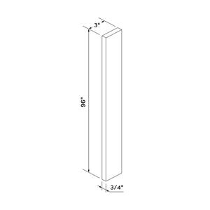 3"W Tall Filler - White Shaker - Craft Cabinetry Image Specifications