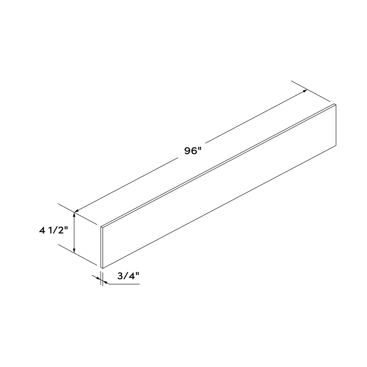 Toe Kick - White Shaker - Craft Cabinetry Image Specifications