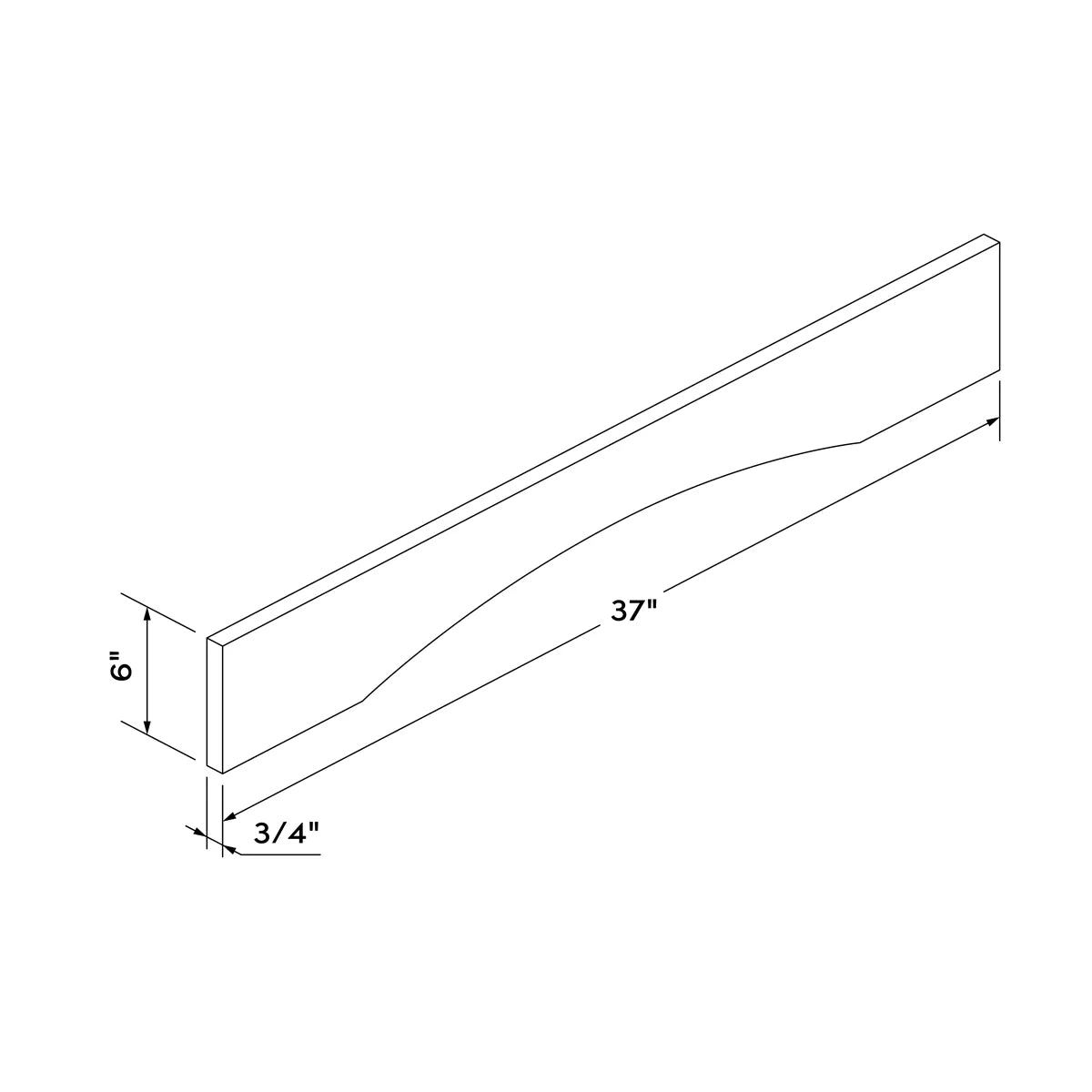 37" Valance - Navy Shaker - Craft Cabinetry Image Specifications