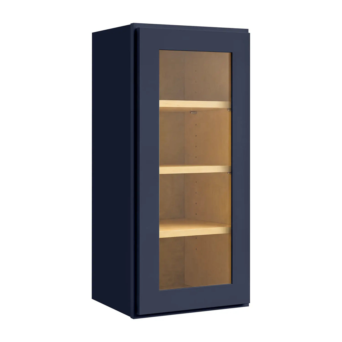 18”W x 42”H Wall Assembled Cabinet with Glass Door - Navy Shaker - Craft Cabinetry