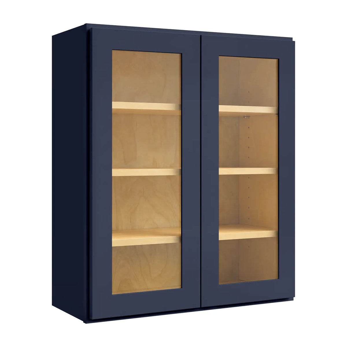 36”W x 42”H Wall Assembled Cabinet with Glass Door - Navy Shaker - Craft Cabinetry