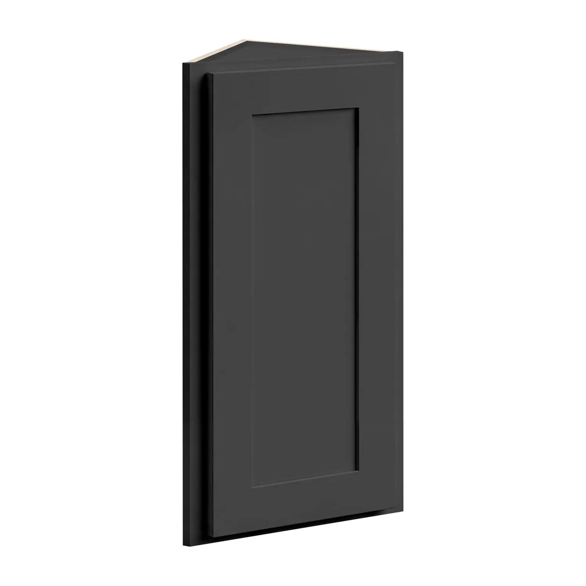 12”W x 42”H Wall Angle Corner Assembled Cabinet - Black Shaker - Craft Cabinetry