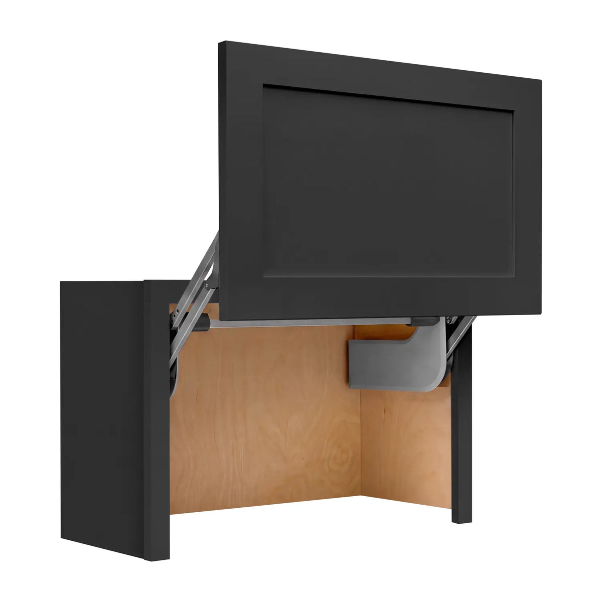 30”W x 18”H Lift Up Wall Assembled Cabinet - Black Shaker - Craft Cabinetry