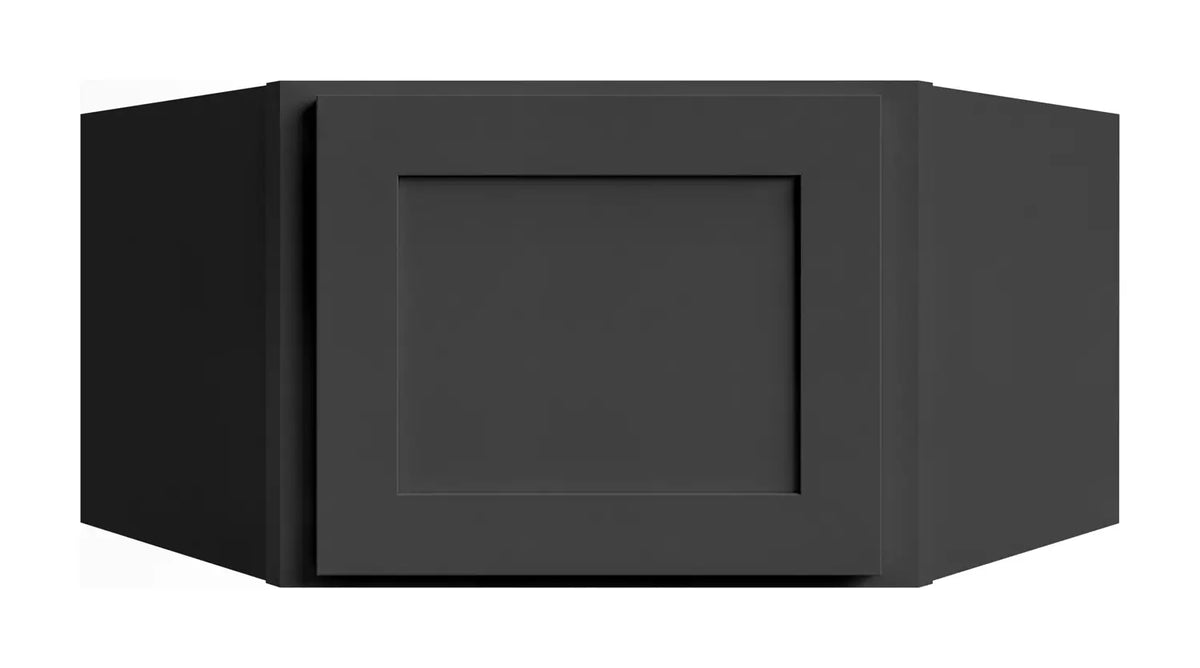 24”W x 15”H Wall Diagonal Corner Assembled Cabinet - Black Shaker - Craft Cabinetry