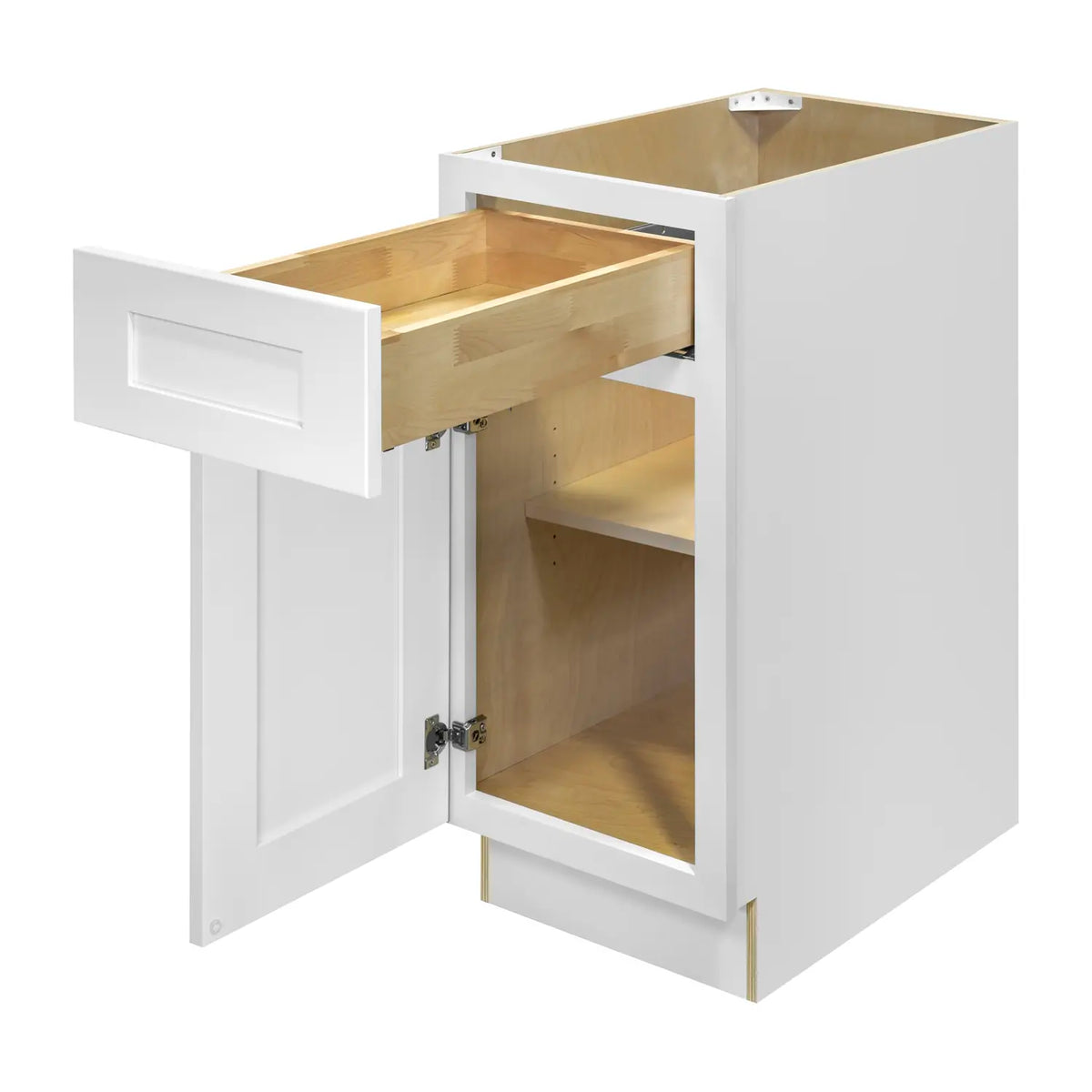 12”W Base Assembled Cabinet - White Shaker - Craft Cabinetry